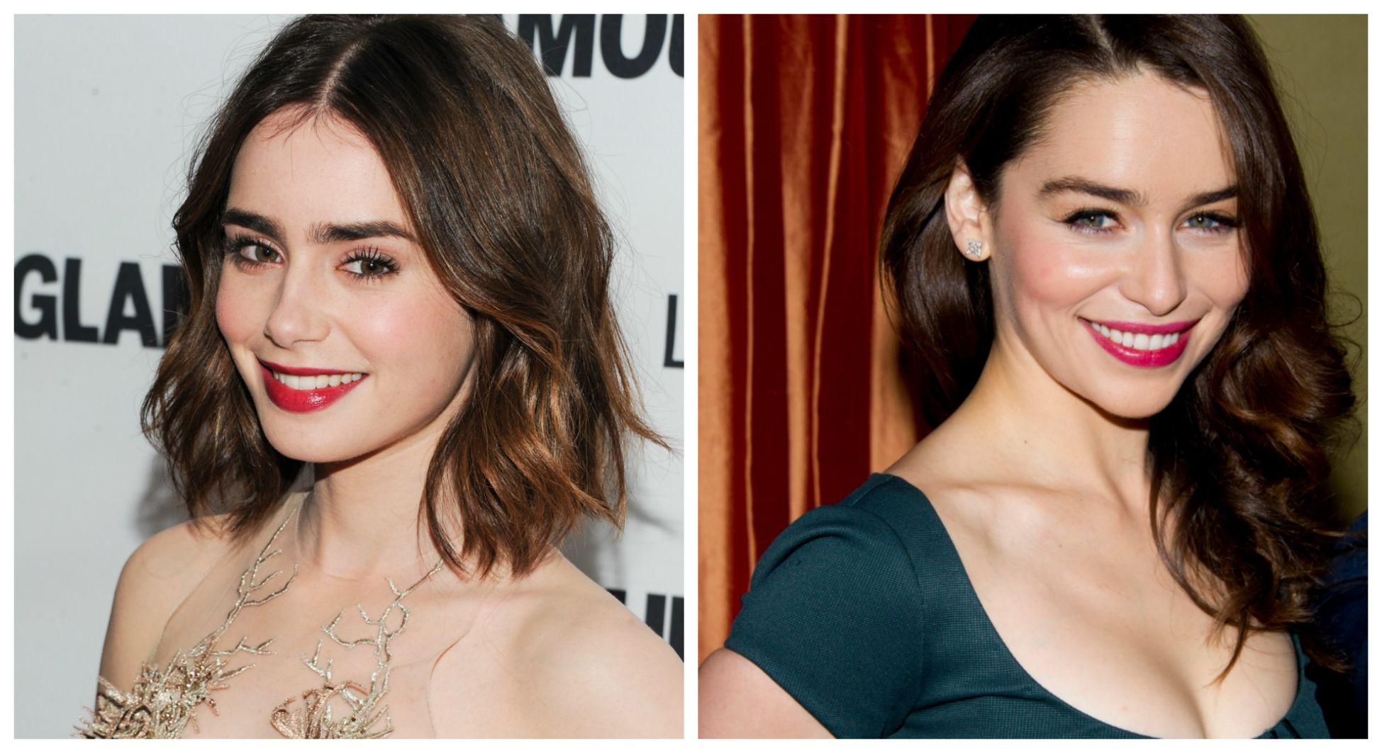 Lily Collins and Emilia Clarke